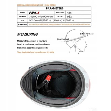 Kask Motocyklowy Z Uszami Kota Kask Damski