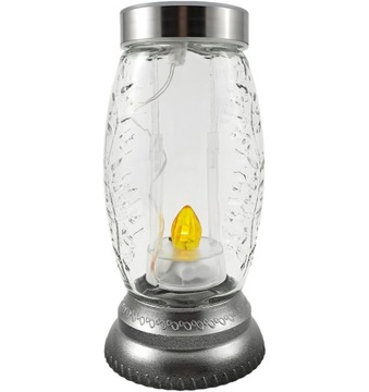 Znicz solarny lampion szklany fotowoltaiczny solar