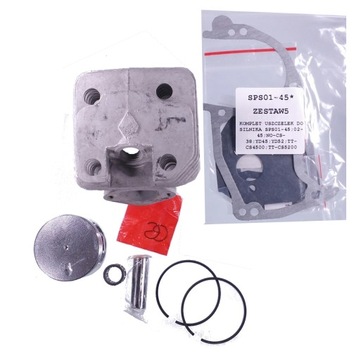 Полный цилиндр бензопилы диаметром 45 мм.