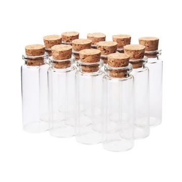 20 шт., 12 мл прозрачные мини-стеклянные бутылки для желаний