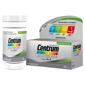 CENTRUM SILVER 50+ witaminy minerały 100 tabletek