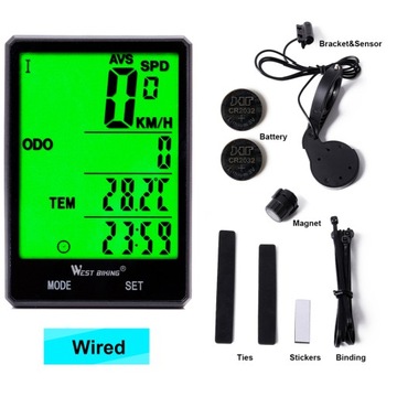 WEST BIKING Пробег с большим экраном 2,8 дюйма