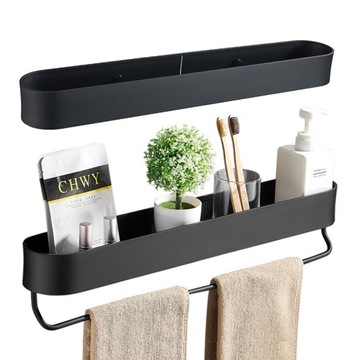 PÓŁKA ŁAZIENKOWA POD PRYSZNIC WISZĄCA LOFT 50CM 2X