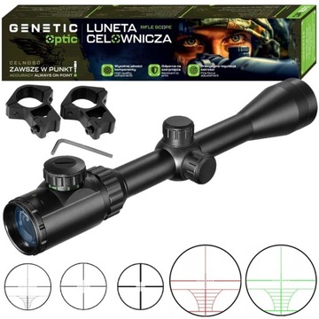LUNETA CELOWNICZA 3-9X40EG ZOOM CELOWNIK OPTYCZNY PODŚWIETLANY KRZYŻ SIATKA