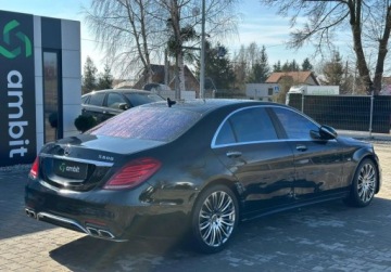 Mercedes Klasa S W222 Limuzyna wersja długa 600 530KM 2015 Mercedes-Benz Klasa S S600 530KM 2015r. auto zarejestrowane i ubezpieczone, zdjęcie 4