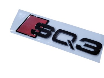 Emblemat napis SQ3 do Audi Black Glossy