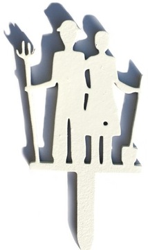 OZDOBA PIK MINI ROLNICY LAS W SZKLE TORT 8CM 10SZT