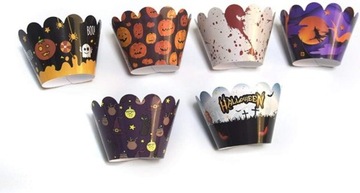 Набор крышек для кексов, формочек для кексов и крышек для кексов на Хэллоуин, 48 элементов