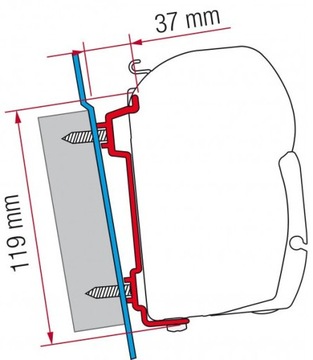 ADAPTER MONTAŻOWY MARKIZY FIAMMA F45S TRANSIT