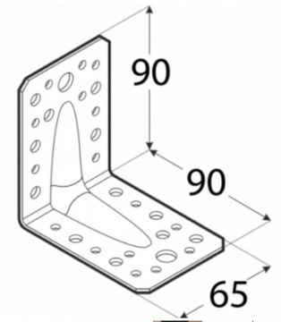 УГЛОВОЙ СТОЛЯРНЫЙ 90Х90Х65 KPS1 10 ШТ.