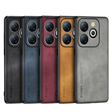Do Infinix Smart 8 / Hot 40i Matowe etui ze skóry syntetycznej chroniące ob