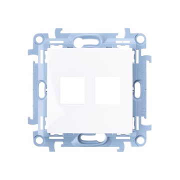 Simon 10 Одинарная компьютерная розетка RJ45, кат. 5e, белая.