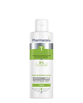 PHARMACERIS T SEBO ALMOND CLARIS Płyn oczyszczający bakteriostatyczny 3%