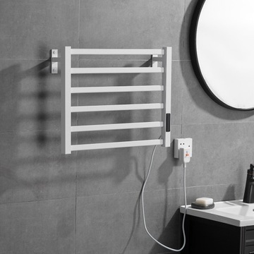 BIAŁY 03 styl Lewy Elektryczny wieszak na ręczniki