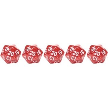 ZESTAW 5 KOSTEK K20 RPG Z PIEKIEŁ KOŚĆ DWUDZIESTOŚCIENNA
