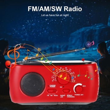 Przenośne solarne radio AM FM Odbiornik odtwarzacz muzyki