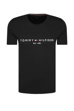 KOSZULKA T-SHIRT MĘSKI CZARNA TOMMY HILFIGER EST1985 ROZMIAR S