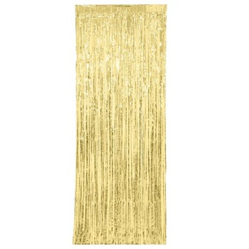 KURTYNA DEKORACYJNA GOLD ZŁOTA ZASŁONA PANIEŃSKI