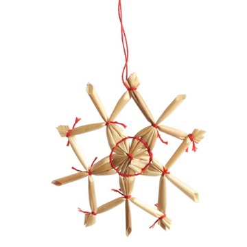 Komplet 16 zawieszek ze słomy 6cm dekoracja