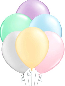 BALONY PASTELOWE URODZINY WESELE-50SZT-SBP-0463