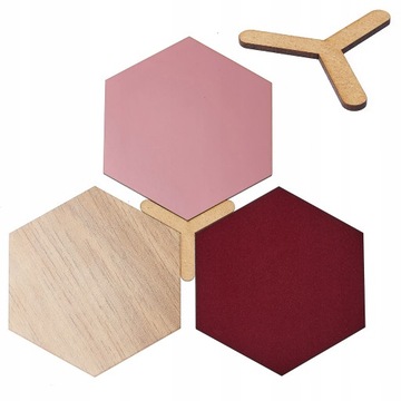 PANELE DEKORACYJNE LAMELE ŚCIENNE HEKSAGON KOLORY