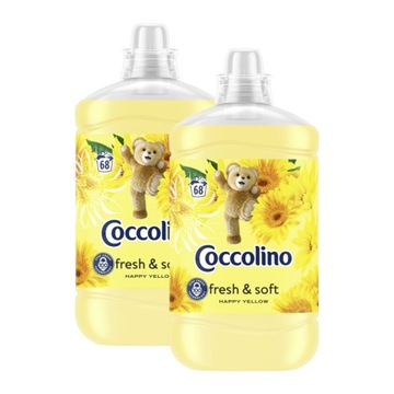 ZESTAW 2X COCCOLINO FRESH & SOFT HAPPY YELLOW PŁYN DO PŁUKANIA 1700ML