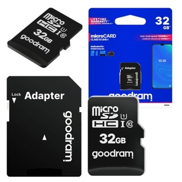 KARTA PAMIĘCI SDHC 32GB MICRO SD DO WIDEOREJESTRATORA KAMERKI APARATU