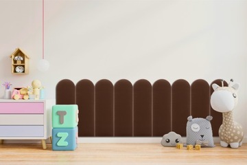 Мягкие панели Велюр FENCE 20x60 Цвет КОРИЧНЕВЫЙ Мягкие ограждения