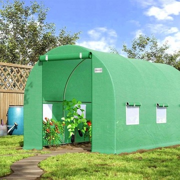 TUNEL FOLIOWY OGRODOWY Szklarnia 6x3m 18m2 UV-4 PODWÓJNE DRZWI + GRATIS