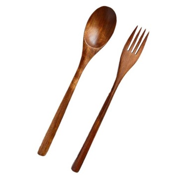 Zestaw zastawy stołowej na lunch Naturalne drewniane sztućce typu A Typ B N