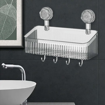 Душевая корзина с присоской. Душевая корзина. Простой настенный душ. Прозрачный