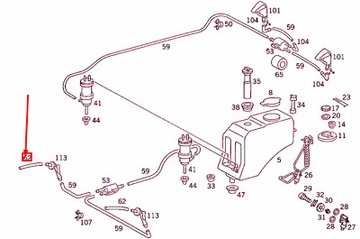 OE Wężyk Spryskiwacza Mercedesa W124