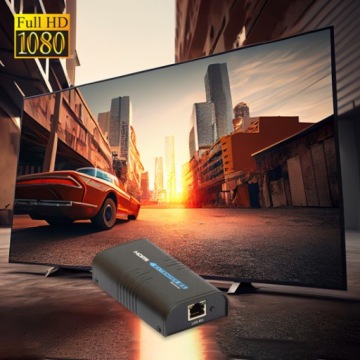 Конвертер сигналов HDMI в IP Full HD, удлинитель-передатчик Spacetronik, 120 м