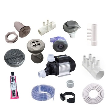 Zestaw hydromasażu 10 dysz z szarą blendą, pompa 1,1kW Jacuzzi/SPA/Balia