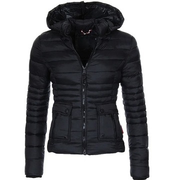 Women Winter Coat Warm Hooded Casual Short Padded