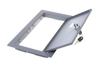 ГРАФИТОВАЯ МЕТАЛЛИЧЕСКАЯ ИНСПЕКЦИОННАЯ ДВЕРЬ С КЛЮЧОМ 15X20см