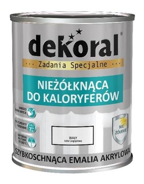 DEKORAL EMALIA DO KALORYFERÓW nieżółknąca 0,75L