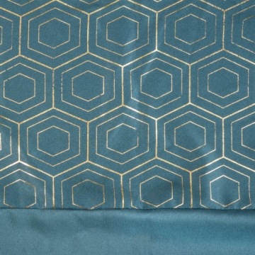 Штора 140х250 Dafne синее золото готовая с люверсами