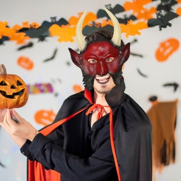 Diabeł Cosplay przebranie Halloween na bal czerwony
