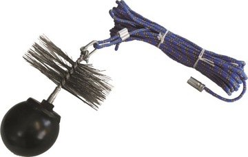 Zestaw kominiarski linka LPP 10m kula 1,8kg szczotka 175 mm