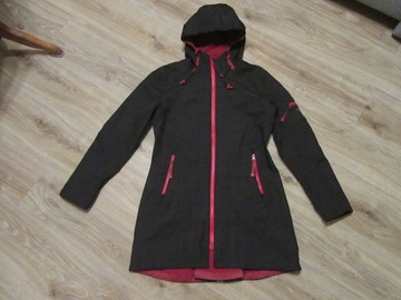 ILSE JACOBSEN RAINCOAT czarna kurtka płaszcz przeciwdeszczowa softshell _40