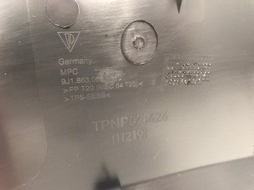 VRSTVA HRANA KUFRU PORSCHE TAYCAN 9J1863082COK1