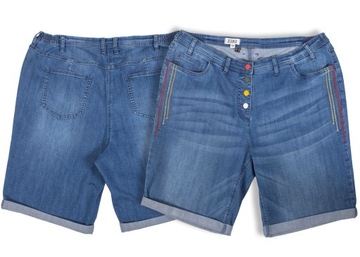 krótkie spodenki damskie DUŻE ROZMIARY jeansowe DŻINSOWE szorty 50 FIRI