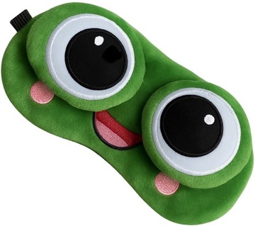 OPASKA NA OCZY MASKA DO SPANIA SNU RELAKSU żabka ŻABA OLDMAN NA GUMCE PLUSZ