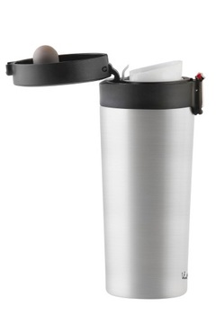 VIALLI KUBEK TERMICZNY PRÓŻNIOWY KAWY HERBATY FUORI STALOWY SREBRNY 400 ml