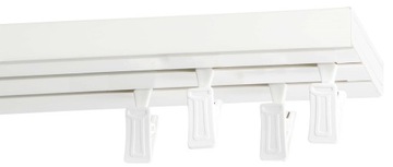 Потолочный карниз Двойной потолочный карниз из ПВХ, набор лягушек и булавок, 250 см