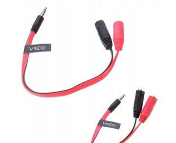 КАБЕЛЬ-АДАПТЕР 2 x JACK 3,5 ММ К 4-контактному аудиоразъему