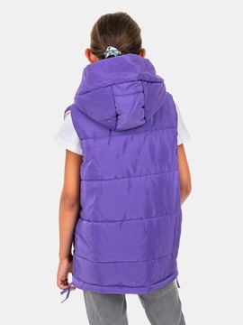 ЖИЛЕТ С КАПЮШОНОМ И СТЕГАНЫМИ РУКАВАМИ 146