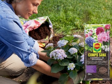 ПОЧВЕННЫЙ СУБСТРАТ ДЛЯ РОДОДЕНДРОНОВ, АЗАЛИИ, КИСЛОЛЮБНЫХ ГИДРЕНСОВ, 20Л КОМПО