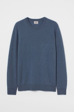 H&M HM Kaszmirowy sweter męski modny cienki stylowy miękki miły ciepły L